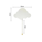 Les mesures du nuage : 32 cm de large, 22 cm de haut, chaînette de 20 cm.